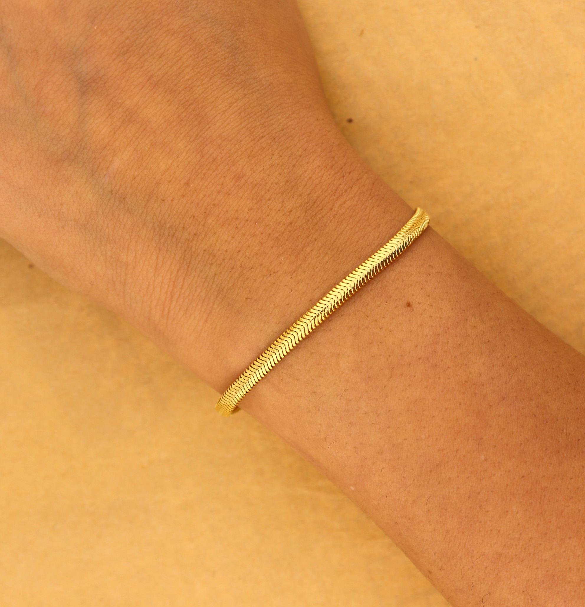 925 Ayar Gümüş Balık Sırtı Zincir Bileklik