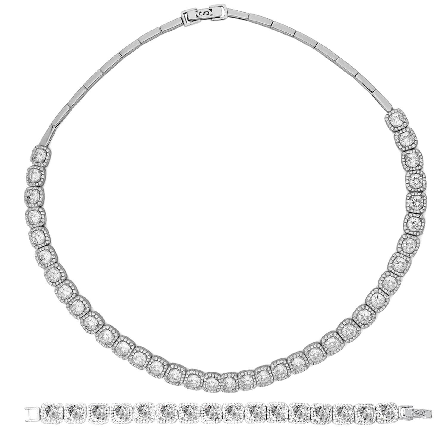 925 Ayar Gümüş Belis Kare Su Yolu Davet Takı Seti