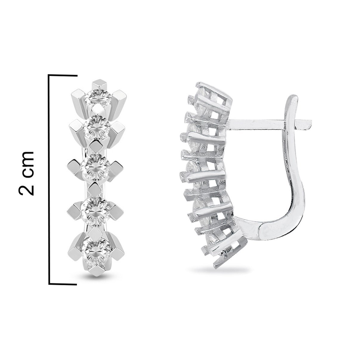 925 Ayar Gümüş Beştaş Takı Seti Gümüş Yüzük ve Gümüş Küpe