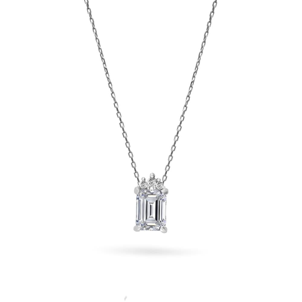 925 Ayar Gümüş Beyaz Baget Taşlı Trend Takı Seti