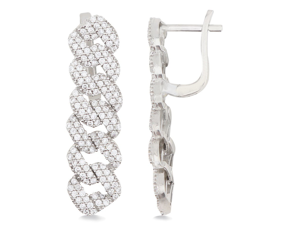 925 Ayar Gümüş Beyaz Gurmet Şık Küpe