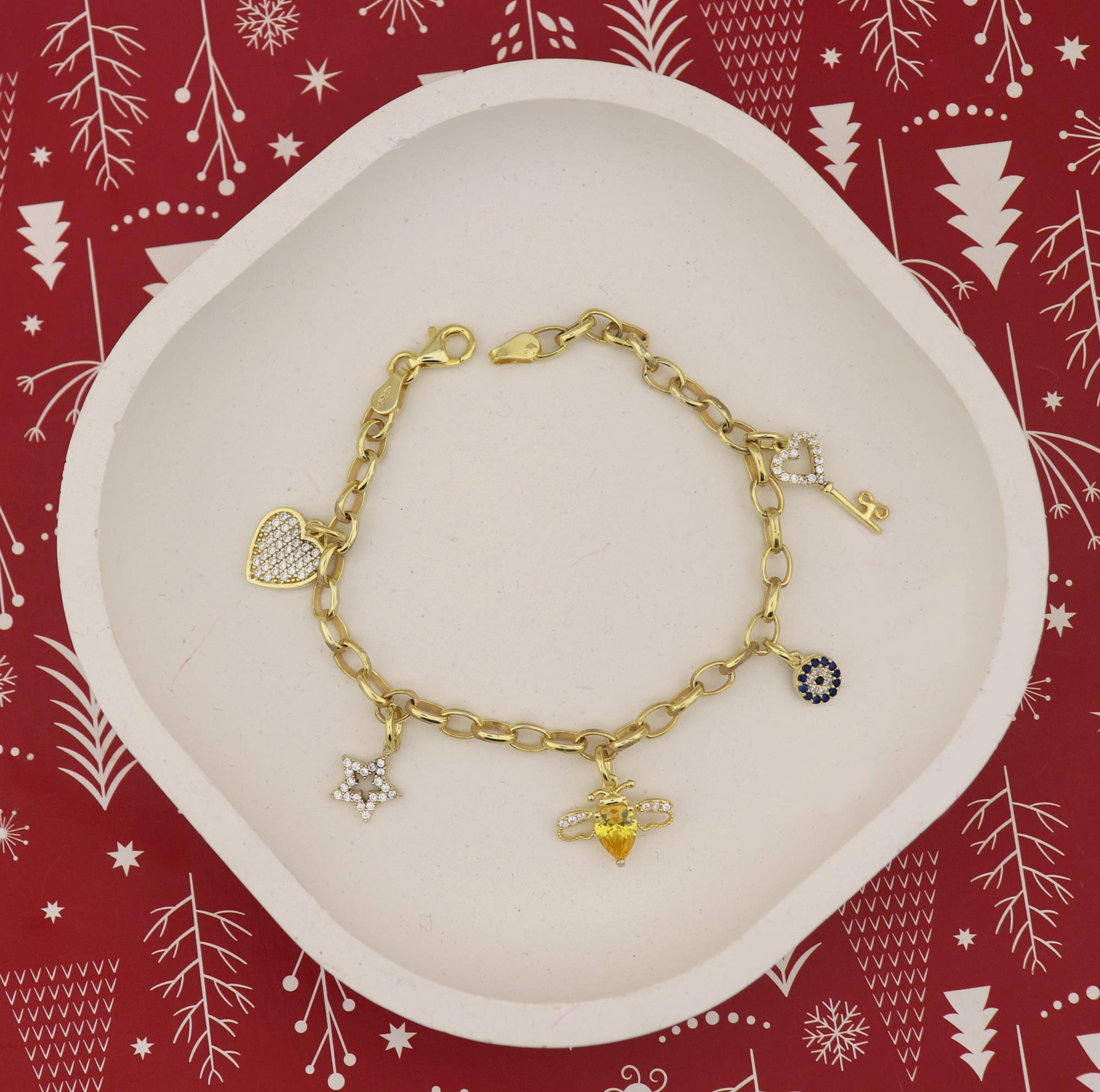 925 Ayar Gümüş Charm Bileklik