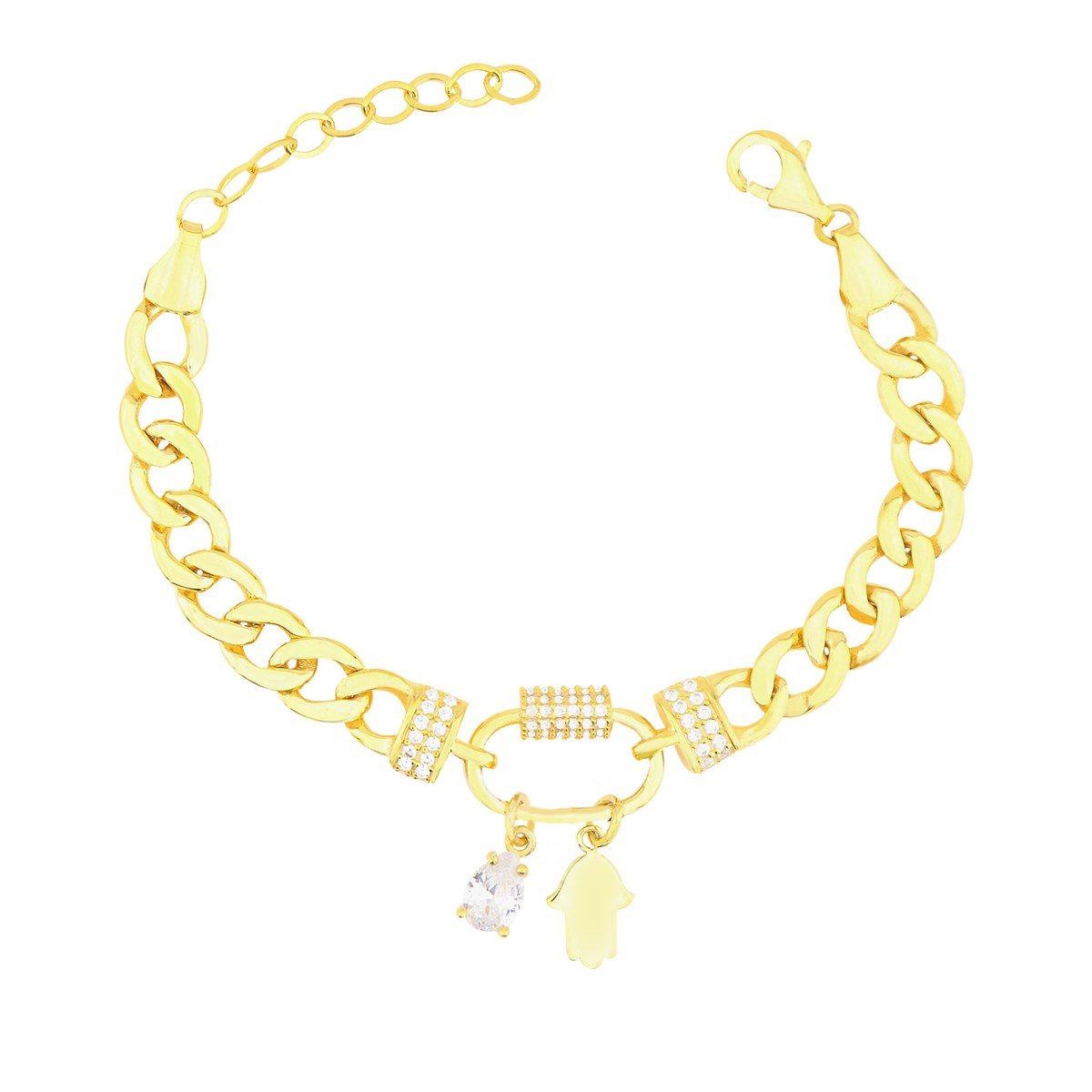 925 Ayar Gümüş Charm Gurmet Zincir Bileklik