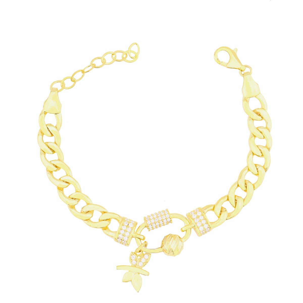 925 Ayar Gümüş Charm Gurmet Zincir Bileklik