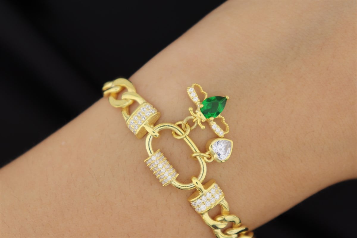 925 Ayar Gümüş Charm Gurmet Zincir Bileklik