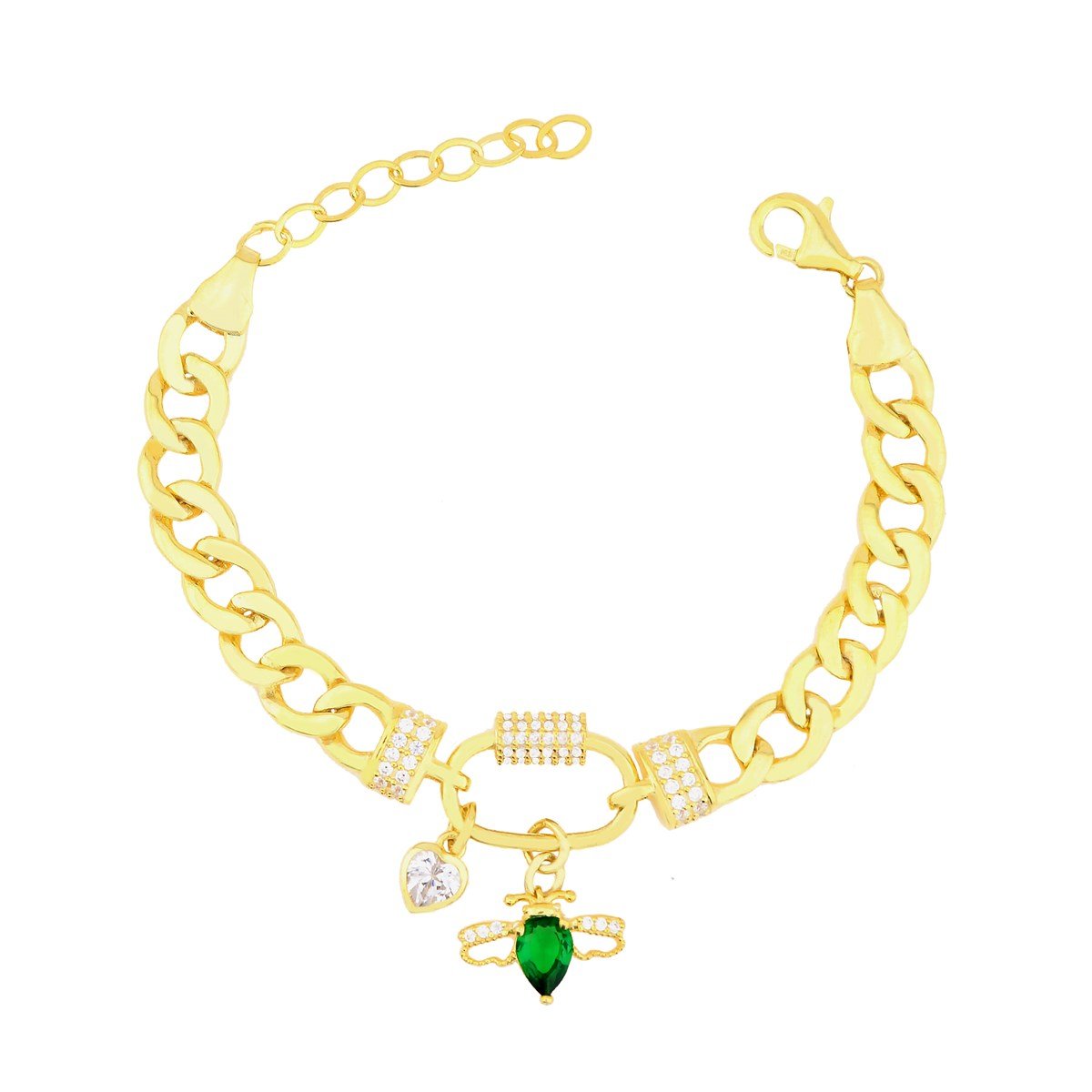 925 Ayar Gümüş Charm Gurmet Zincir Bileklik