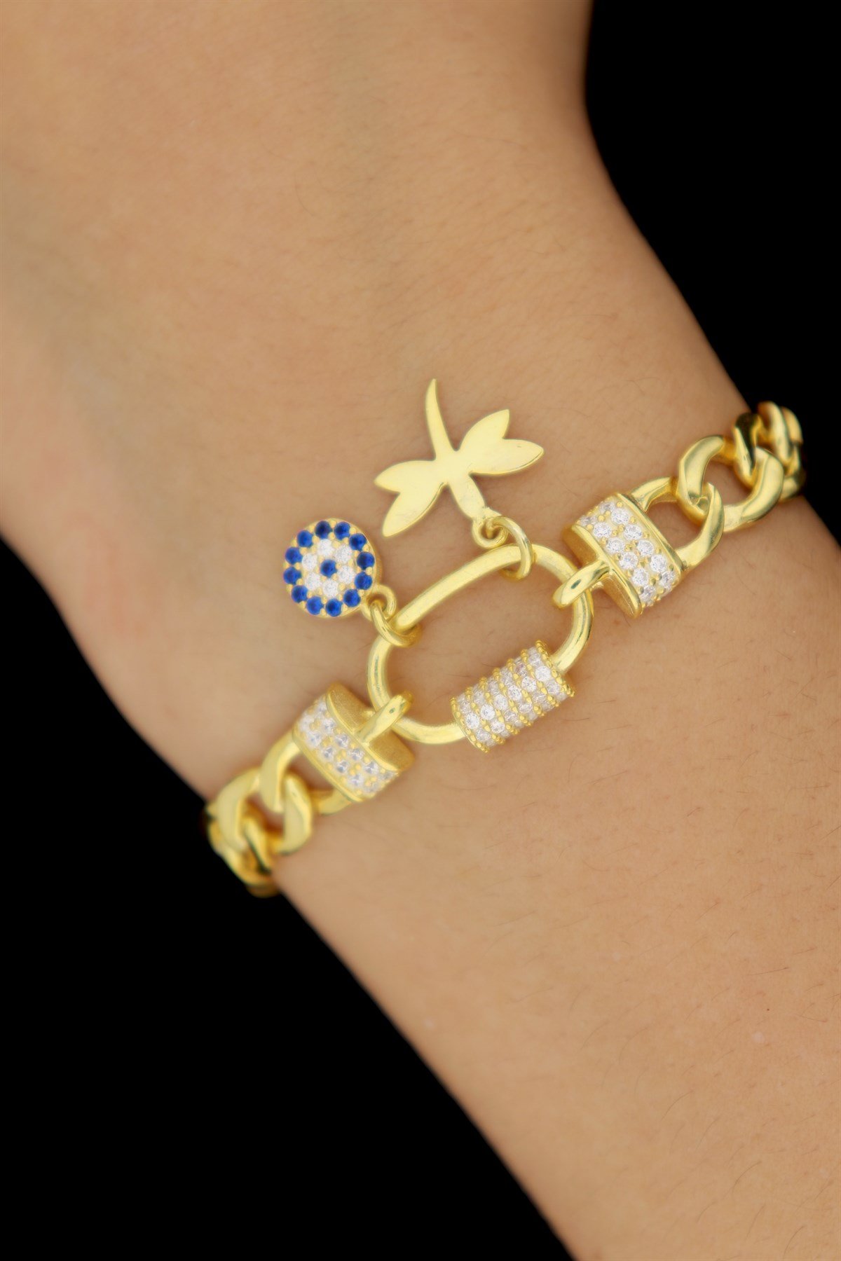 925 Ayar Gümüş Charm Gurmet Zincir Bileklik