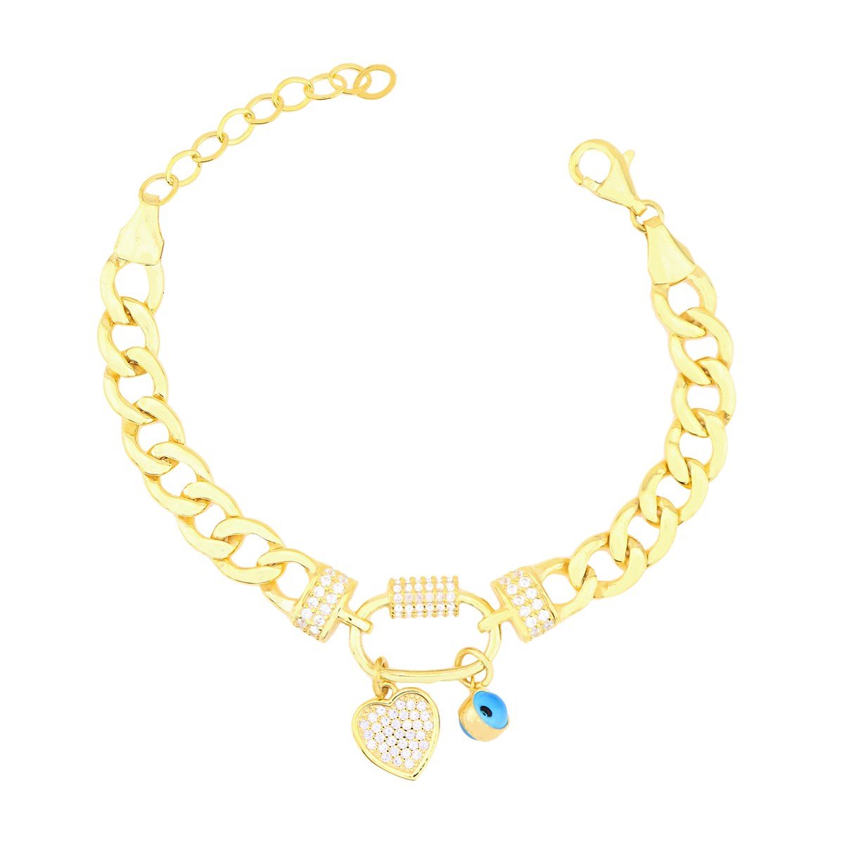 925 Ayar Gümüş Charm Gurmet Zincir Bileklik