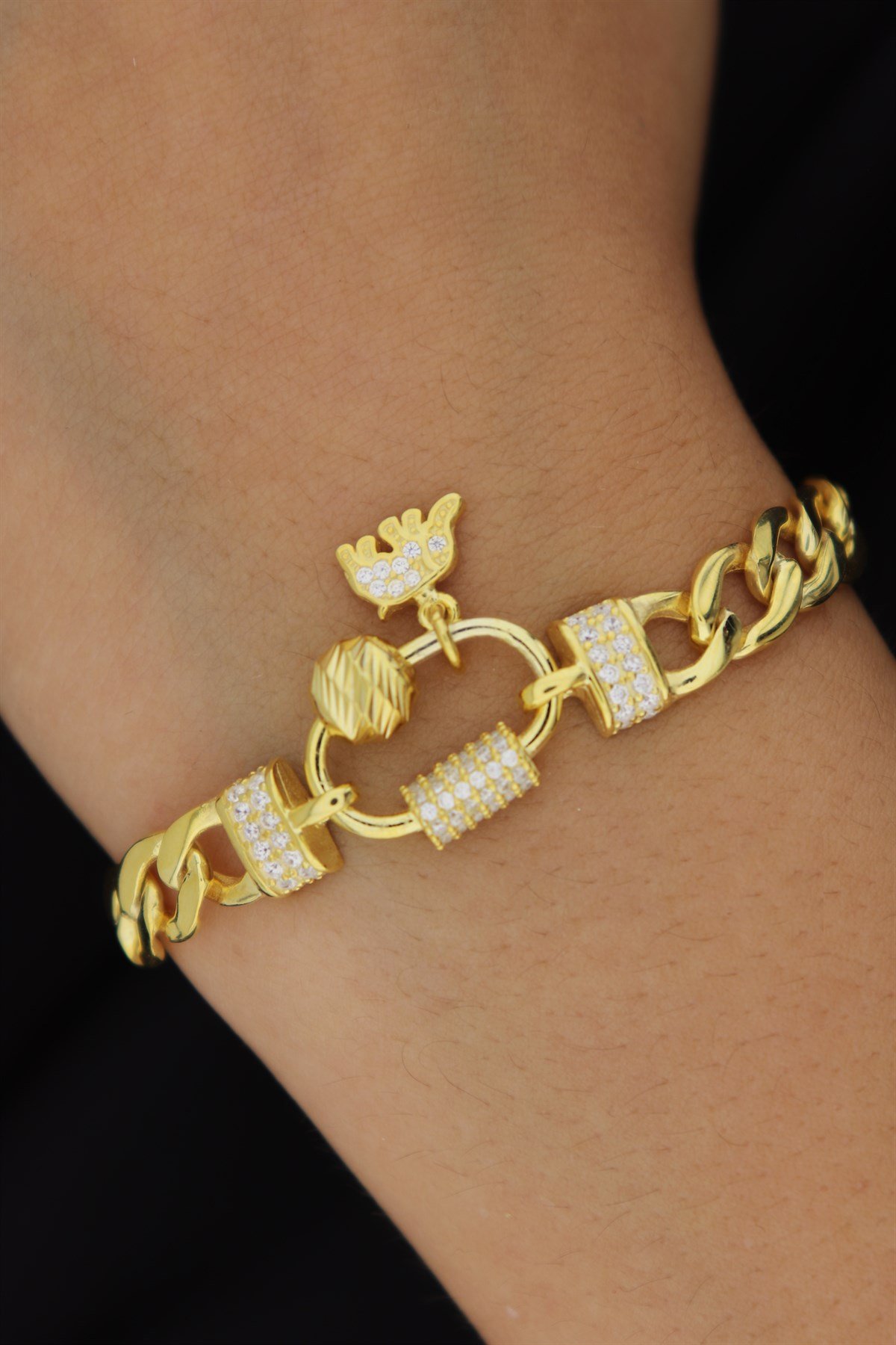 925 Ayar Gümüş Charm Gurmet Zincir Bileklik