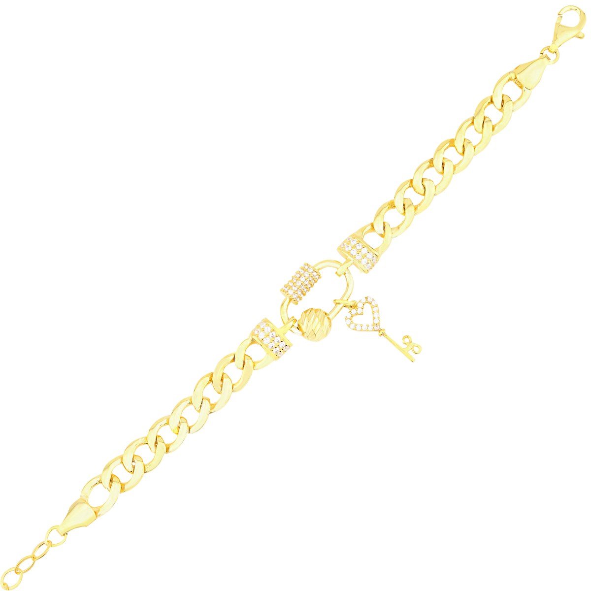 925 Ayar Gümüş Charm Gurmet Zincir Bileklik