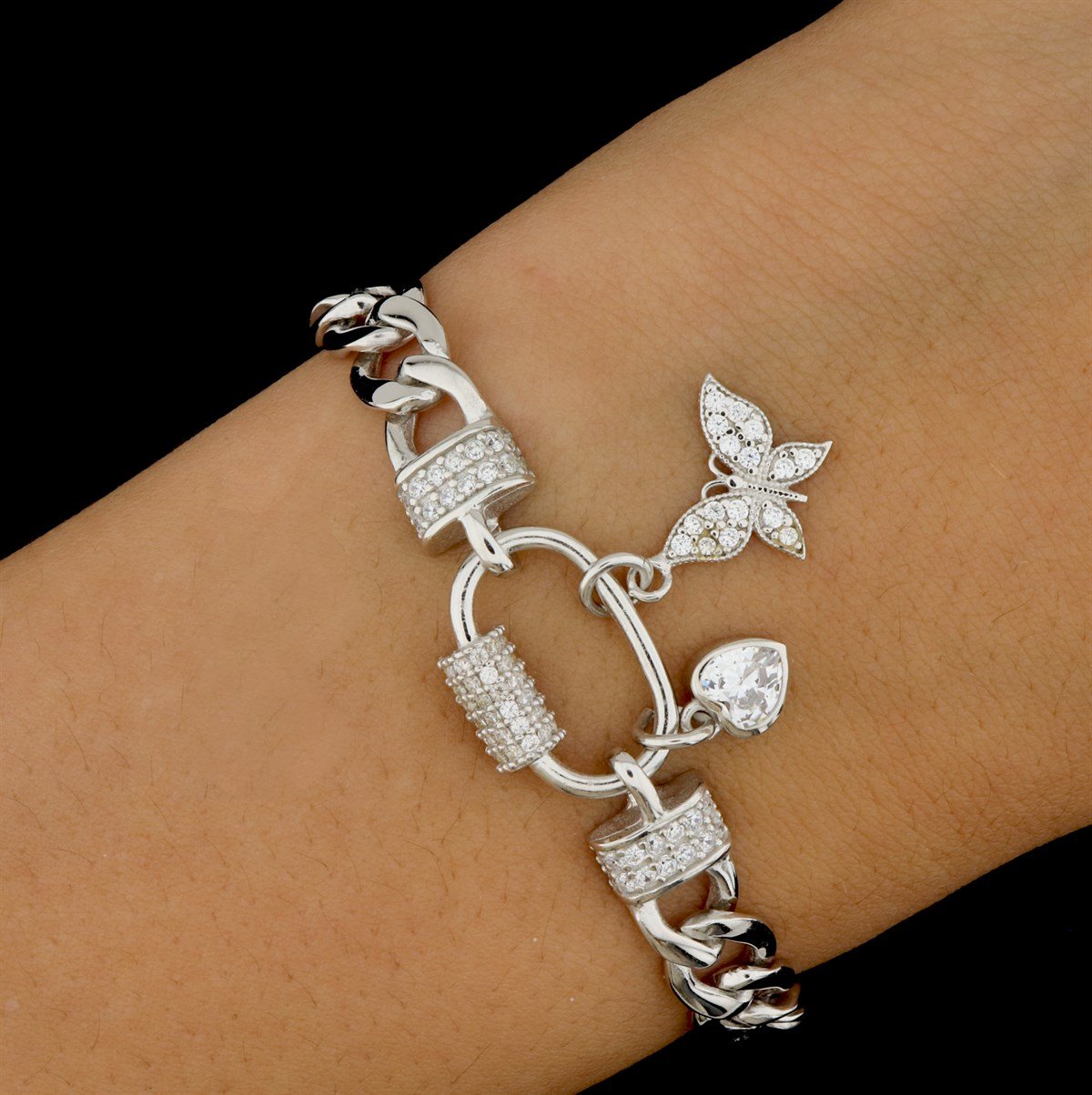 925 Ayar Gümüş Charm Gurmet Zincir Bileklik