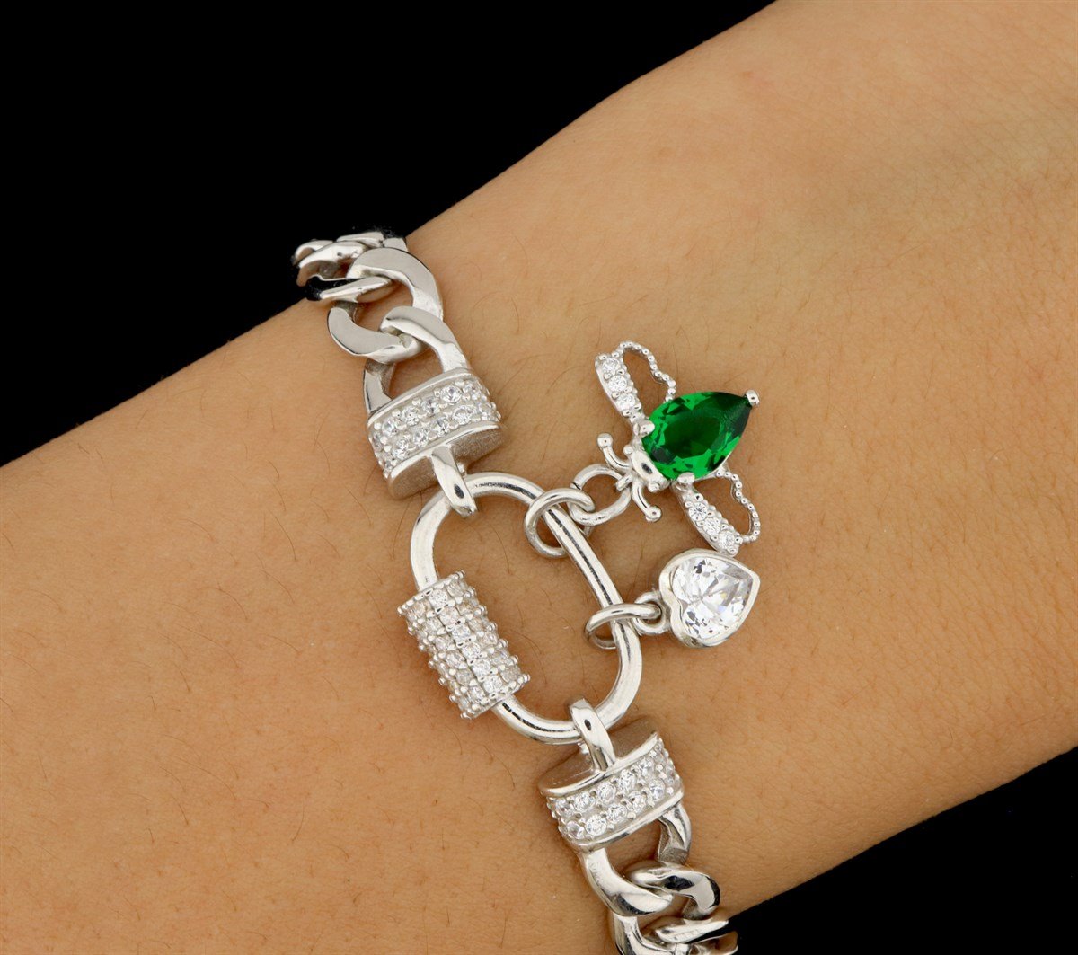 925 Ayar Gümüş Charm Gurmet Zincir Bileklik