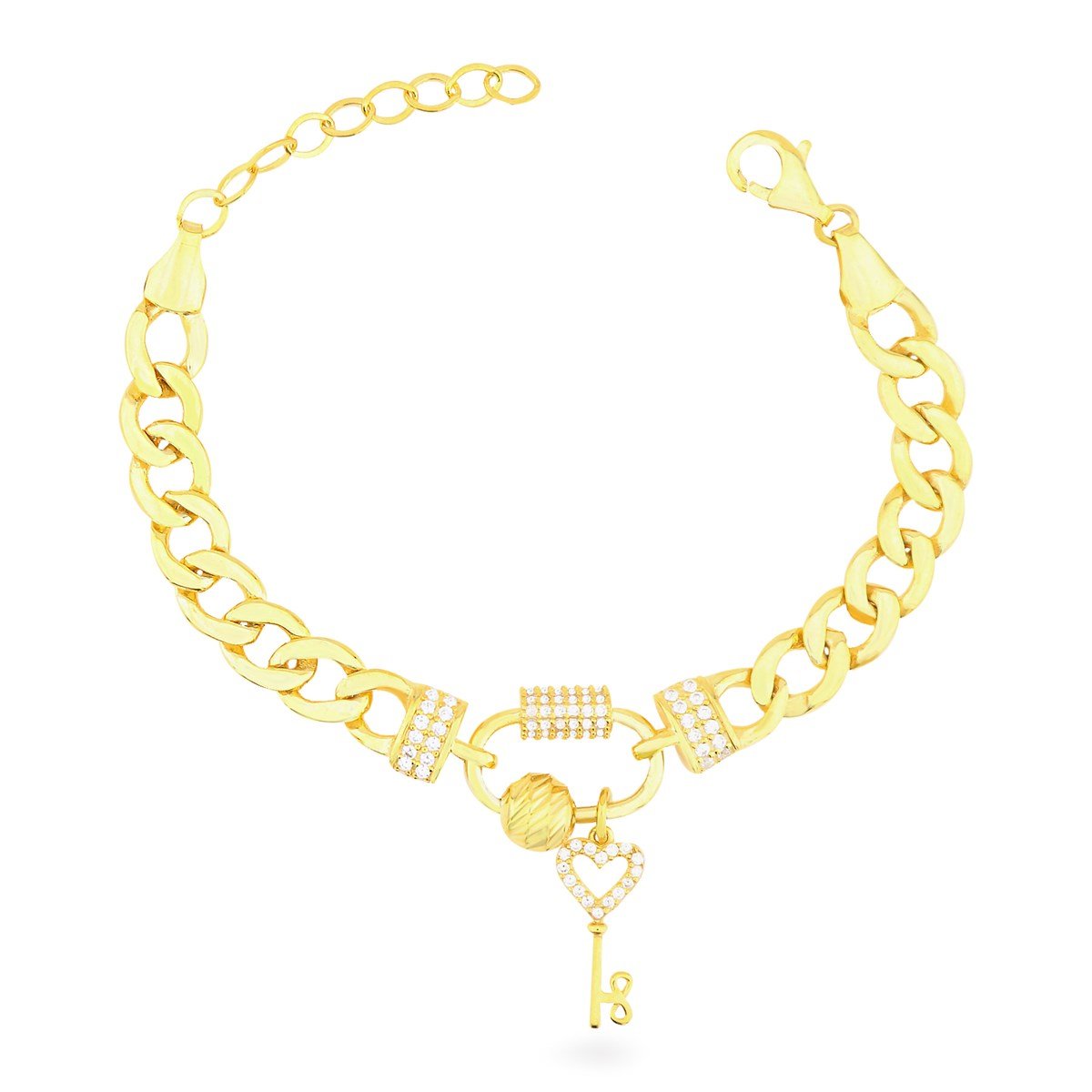 925 Ayar Gümüş Charm Gurmet Zincir Bileklik