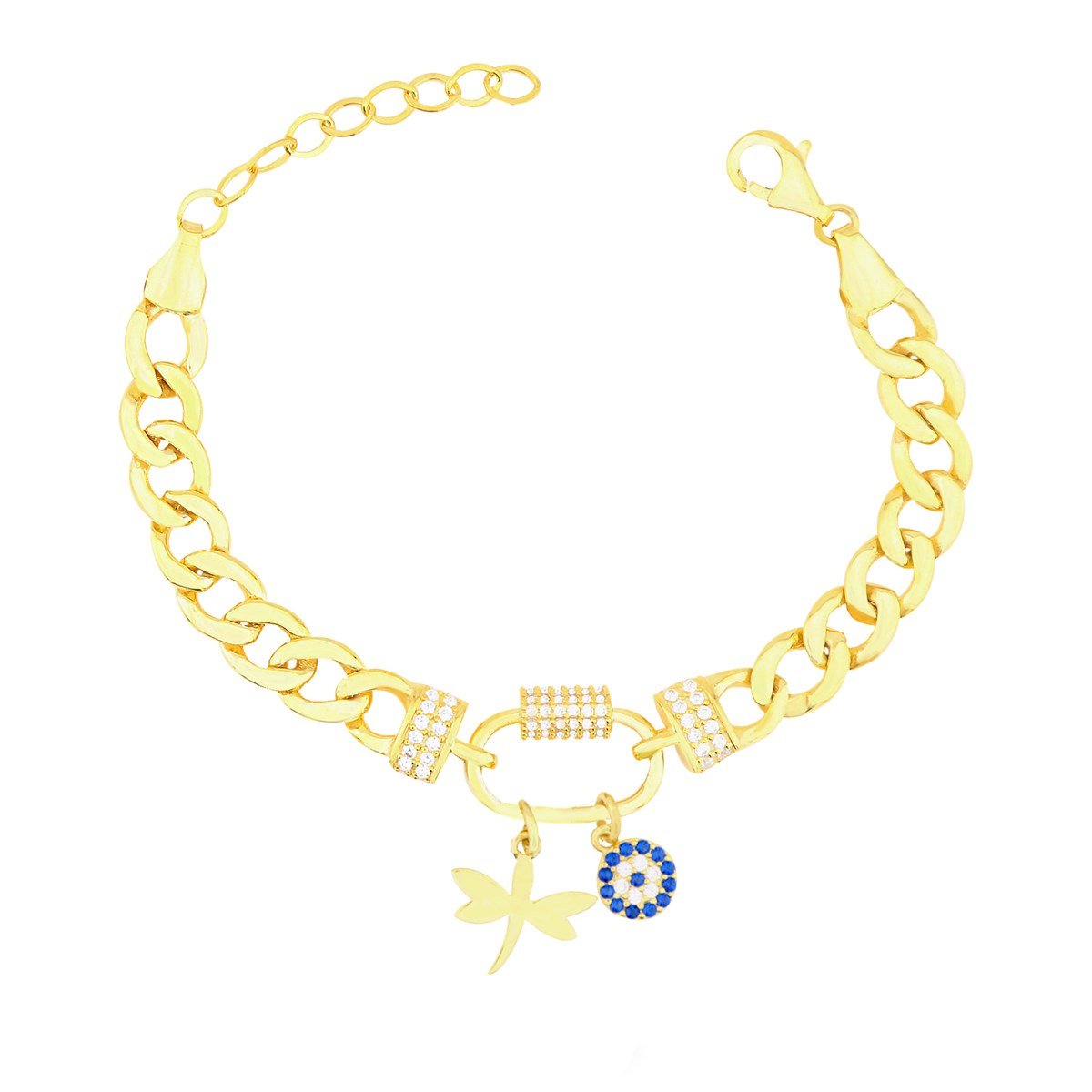 925 Ayar Gümüş Charm Gurmet Zincir Bileklik