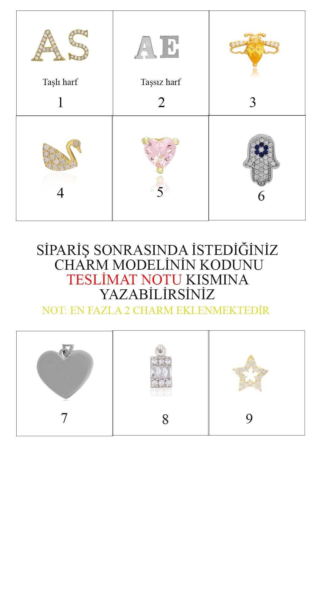 925 Ayar Gümüş Charm Kilitli Bileklik ( KİŞİSELLEŞTİRİLEBİLİR)