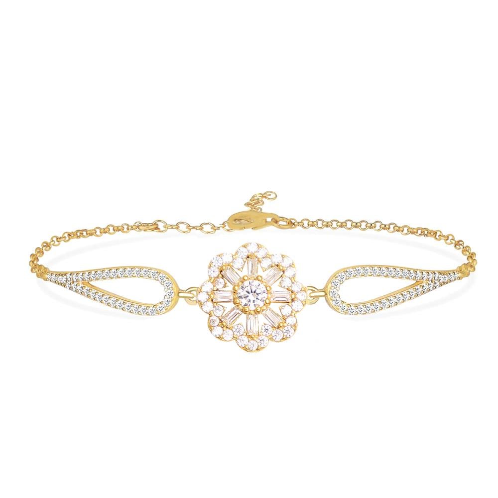 925 Ayar Gümüş Çiçek Bileklik