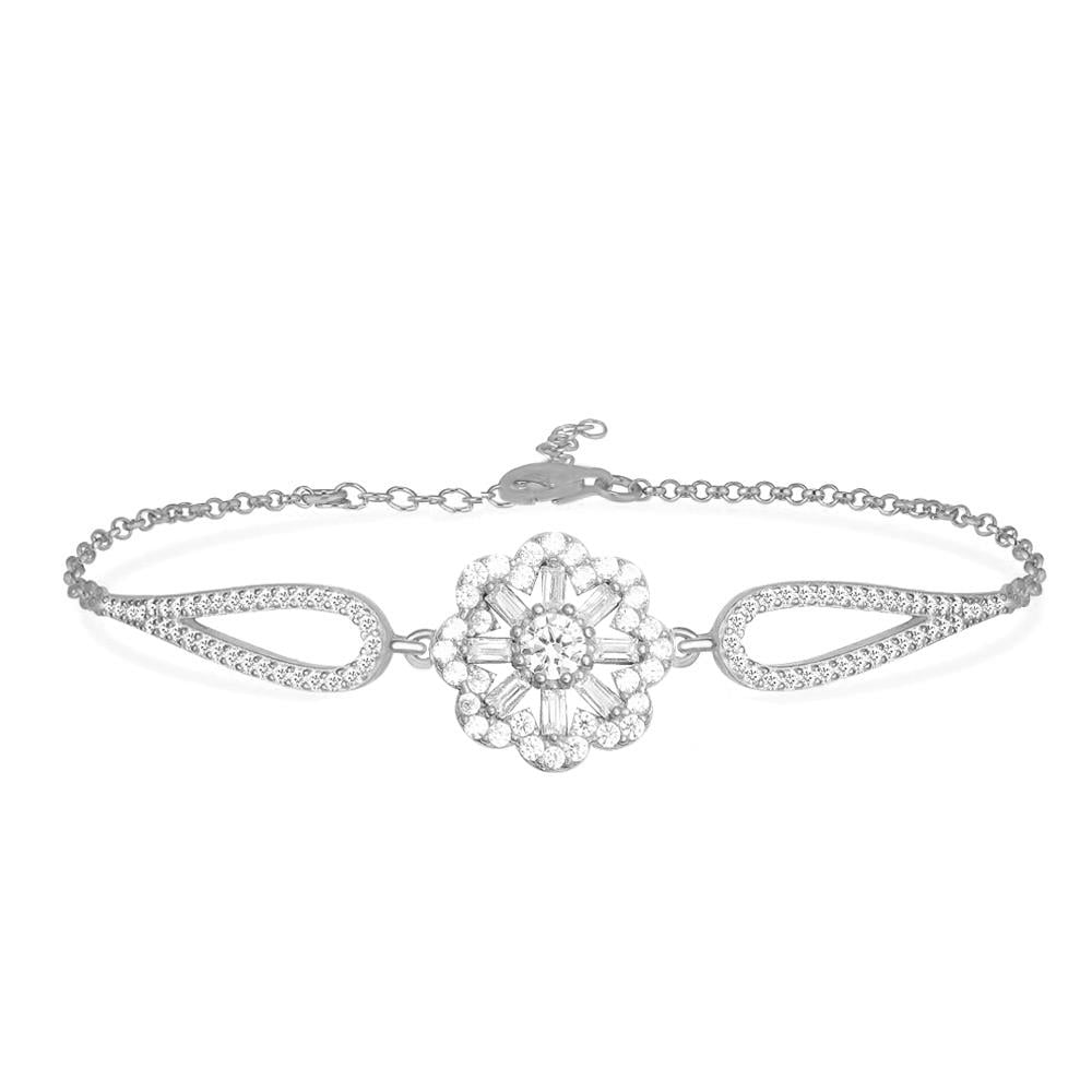 925 Ayar Gümüş Çiçek Bileklik