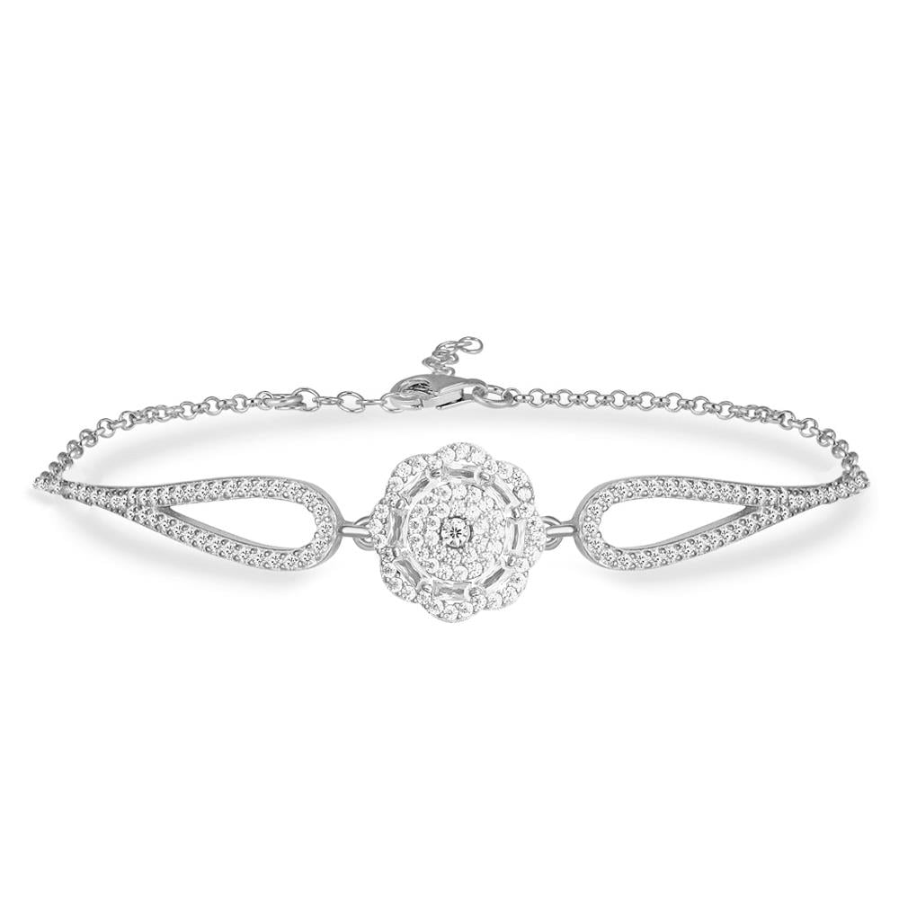 925 Ayar Gümüş Çiçek Bileklik