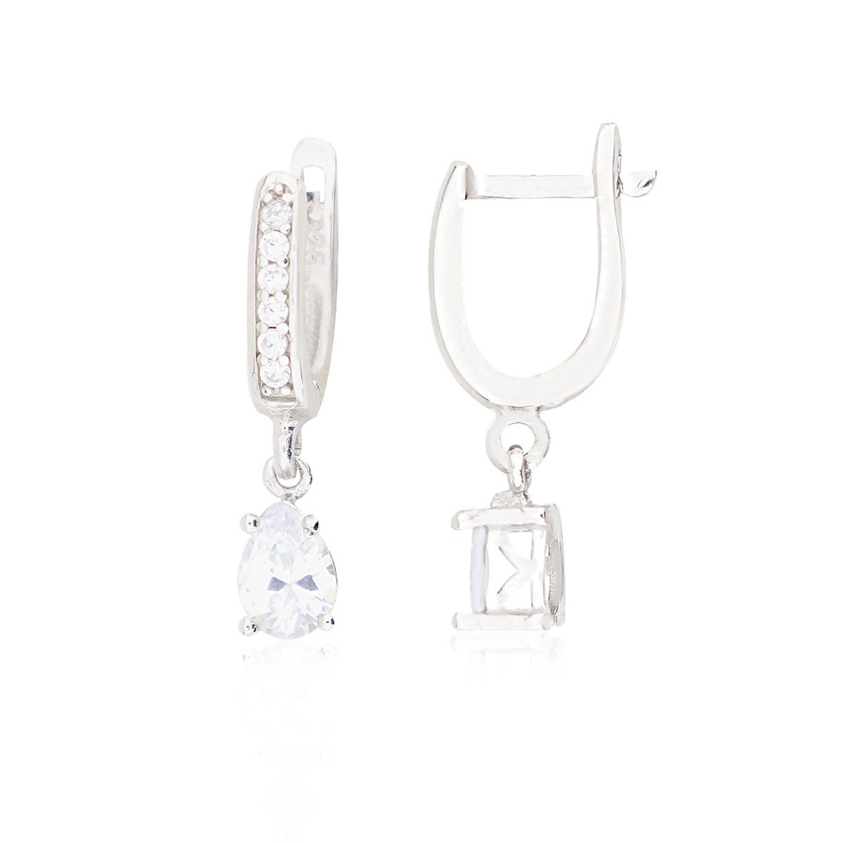 925 Ayar Gümüş Damla Taş Takı Seti