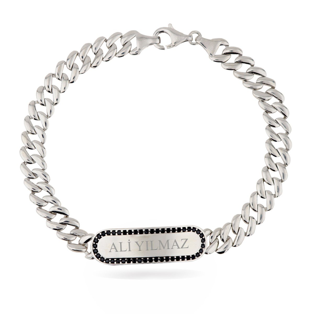 925 Ayar Gümüş Erkek Bileklik Künye Babalar Günü Hediyesi