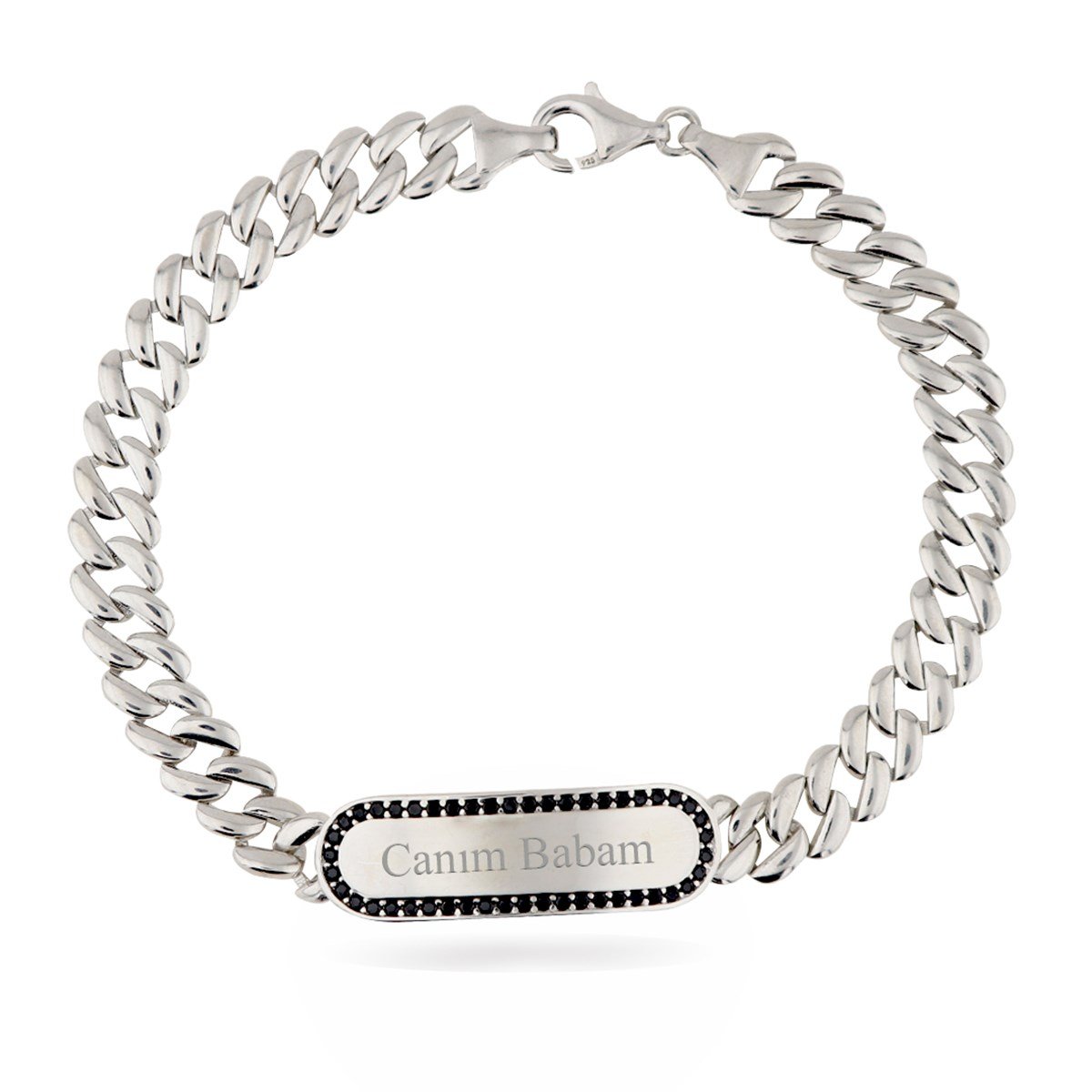 925 Ayar Gümüş Erkek Bileklik Künye Babalar Günü Hediyesi