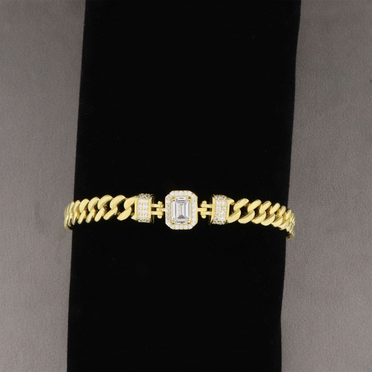 925 ayar Gümüş Gold Baget Gurmet Bileklik