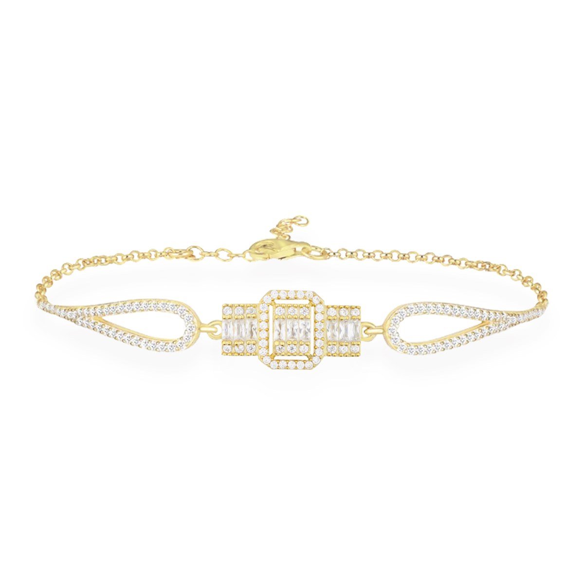 925 Ayar Gümüş Gold Zarif Baget Set