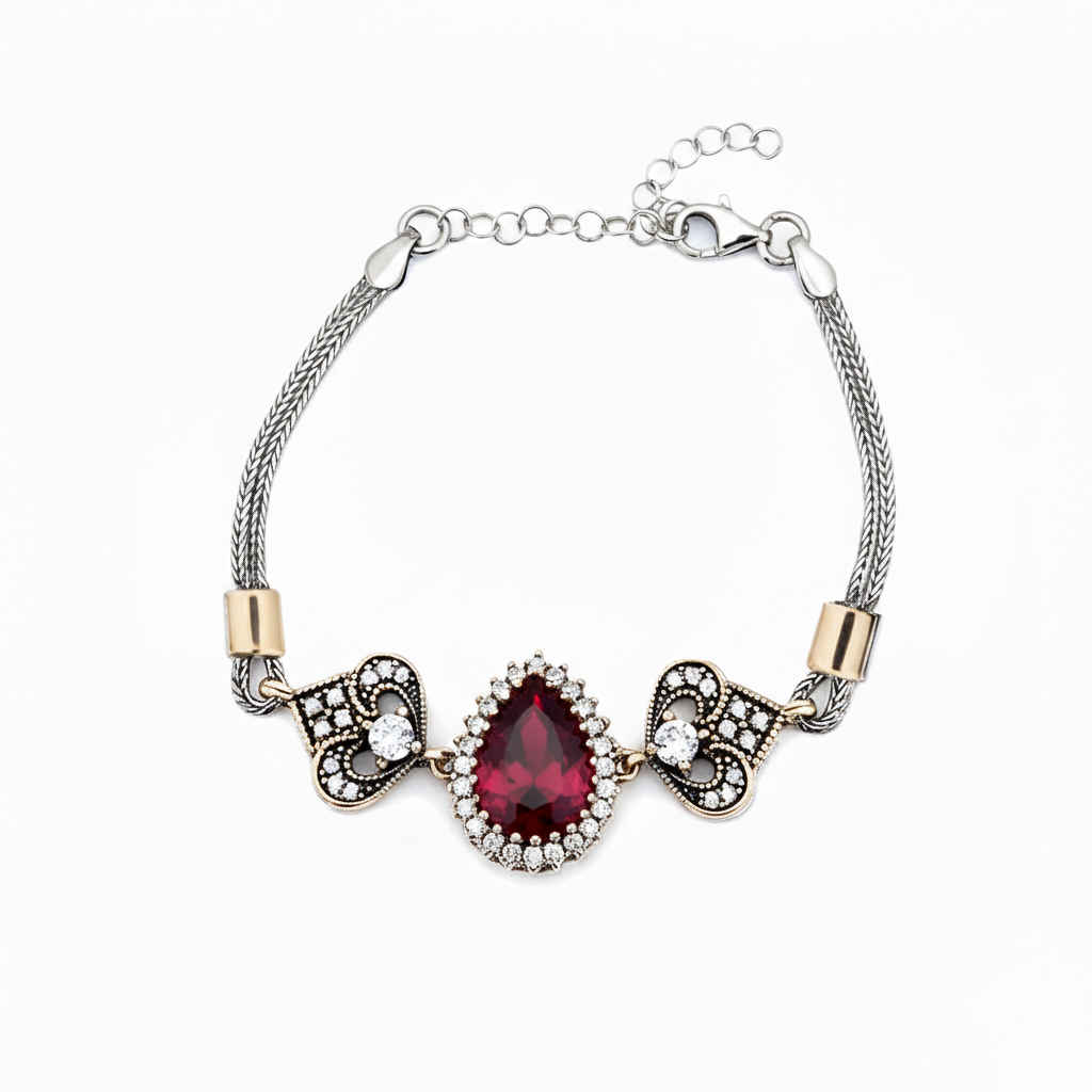 925 Ayar Gümüş Hürrem Sultan Otantik Bileklik