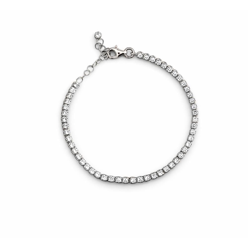 925 Ayar Gümüş Işıltılı Tenis Bileklik - 2.8 mm Su Yolu Bileklik