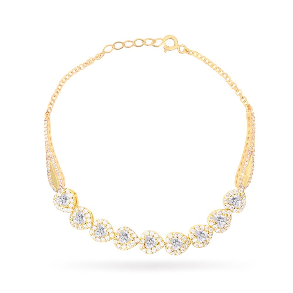 925 Ayar Gümüş Kalp Su Yolu Bileklik