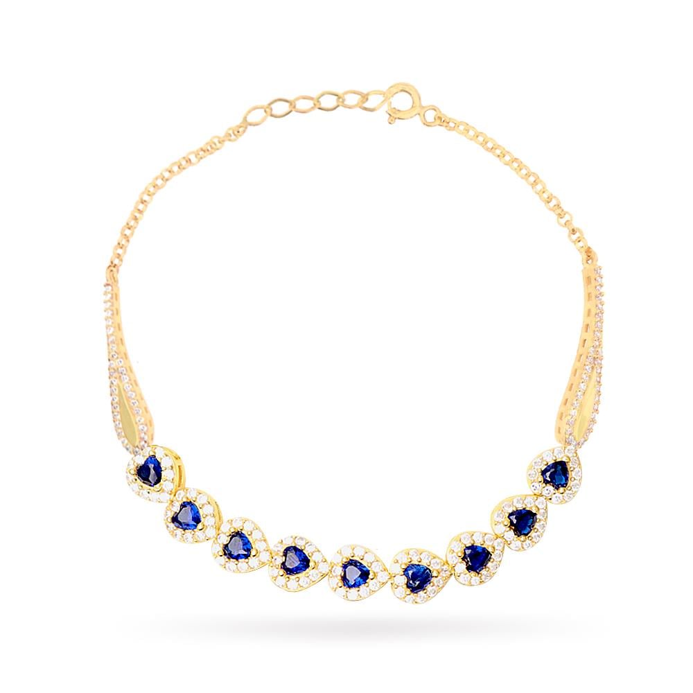 925 Ayar Gümüş Kalp Su Yolu Bileklik