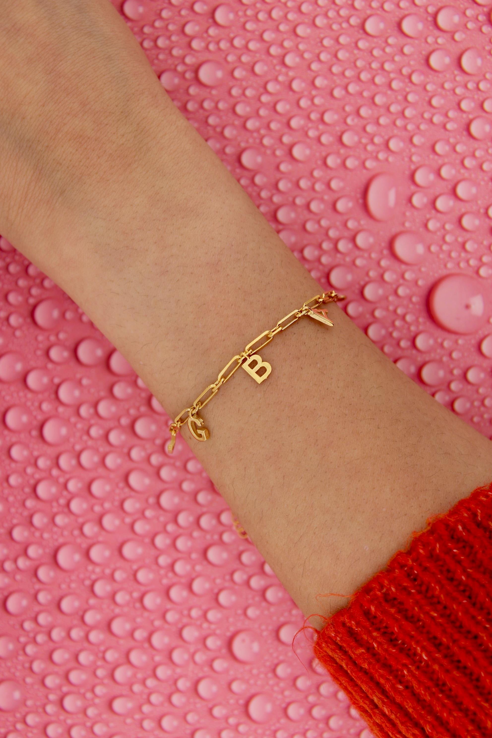 925 Ayar Gümüş Kişiye Özel İsimli Ataç Zincir Bileklik