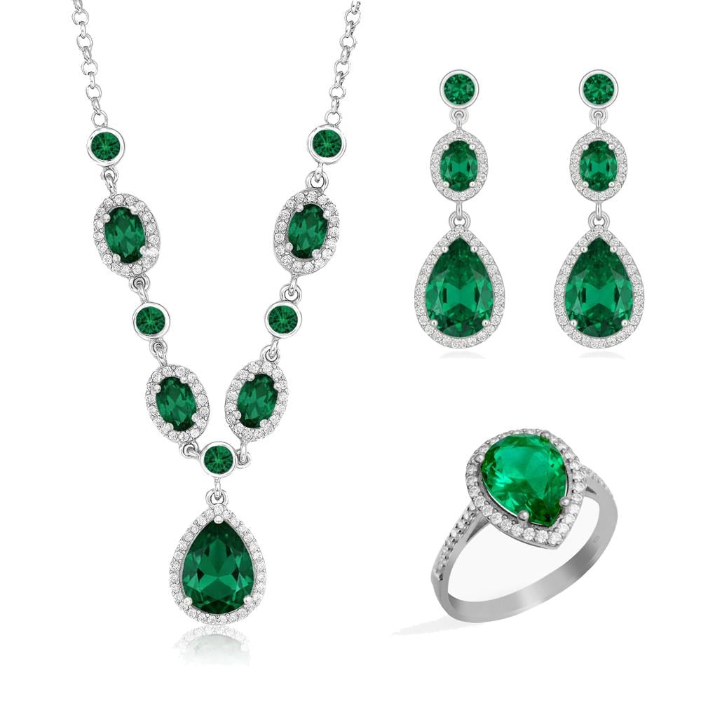 925 Ayar Gümüş Kristal Elegance Davet Takı Seti