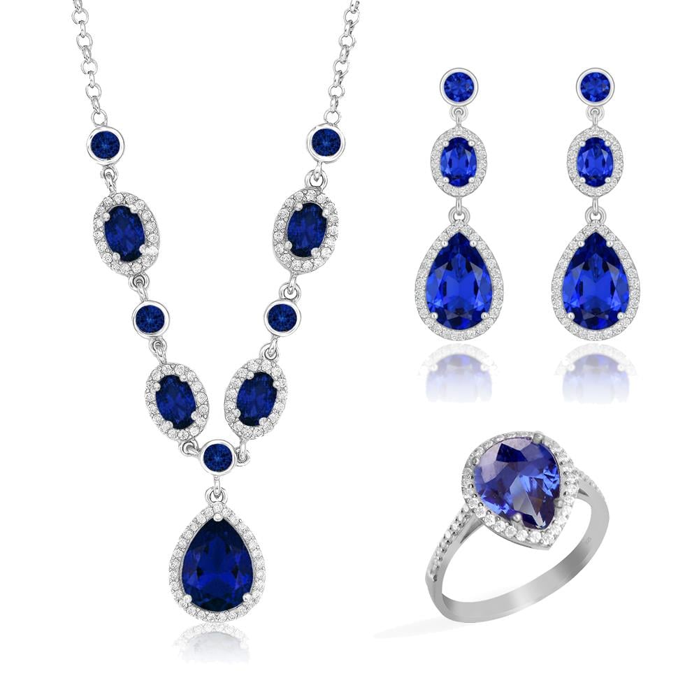 925 Ayar Gümüş Kristal Elegance Davet Takı Seti