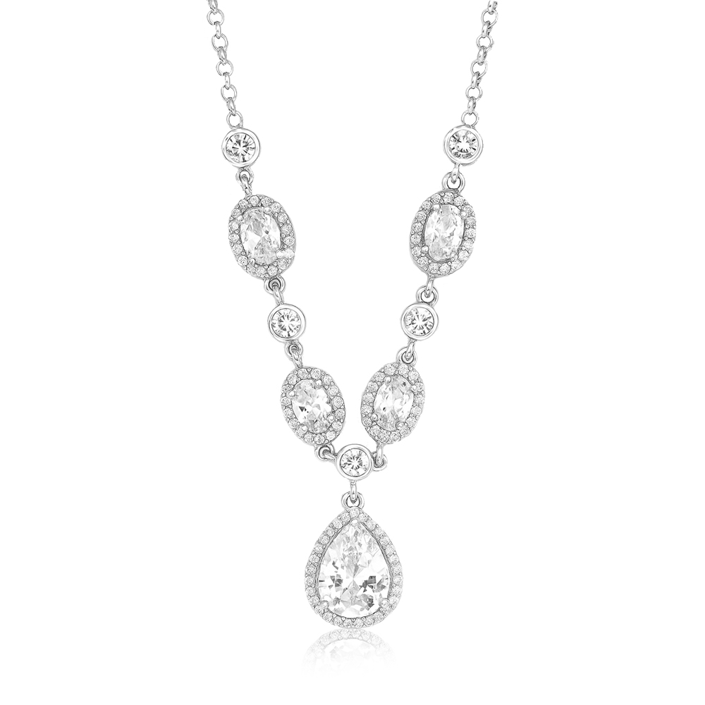 925 Ayar Gümüş Kristal Elegance Davet Takı Seti