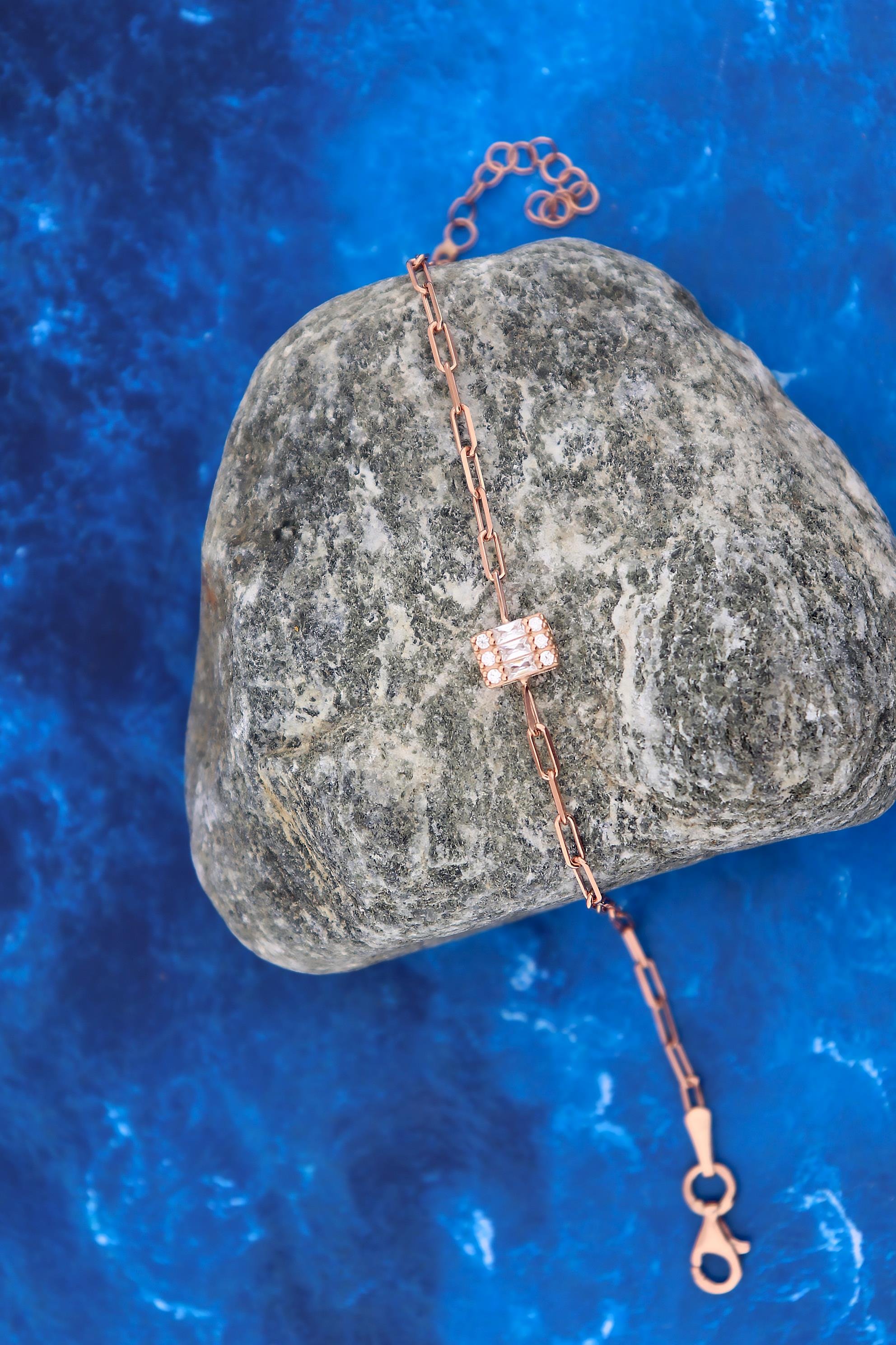 925 Ayar Gümüş Minimal Işıltılı Baget Bileklik