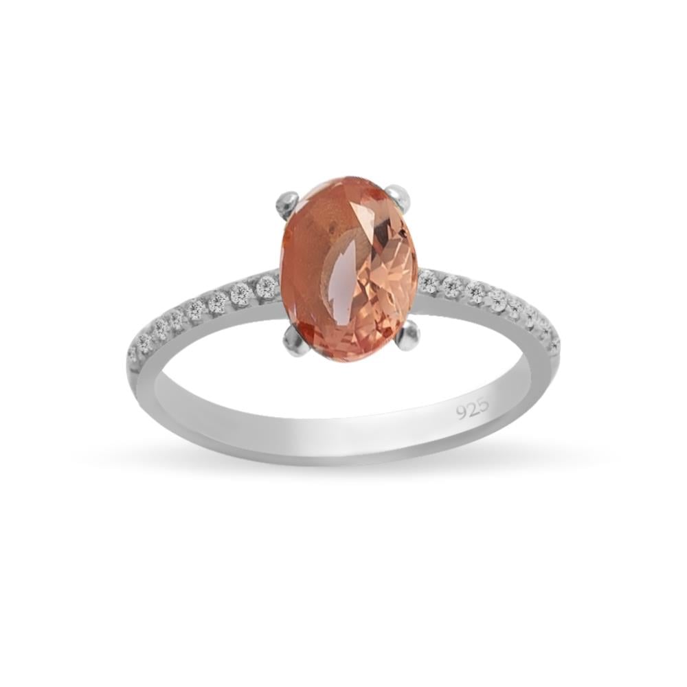 925 Ayar Gümüş Minimal Zultanit Oval Taşlı Takı Seti