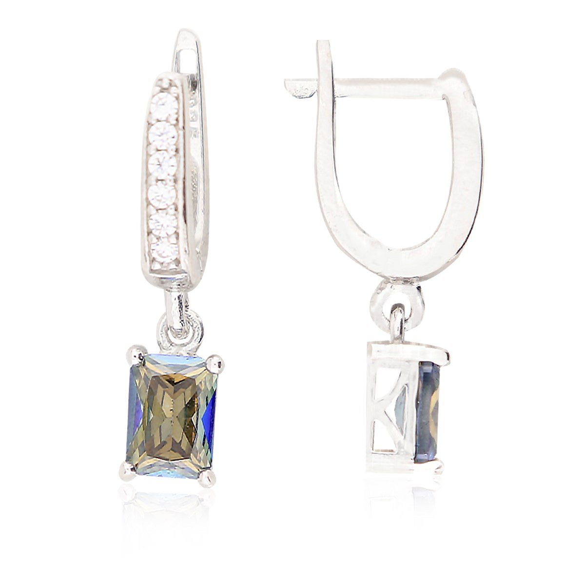 925 Ayar Gümüş Mistik Topaz Baget Takı Seti