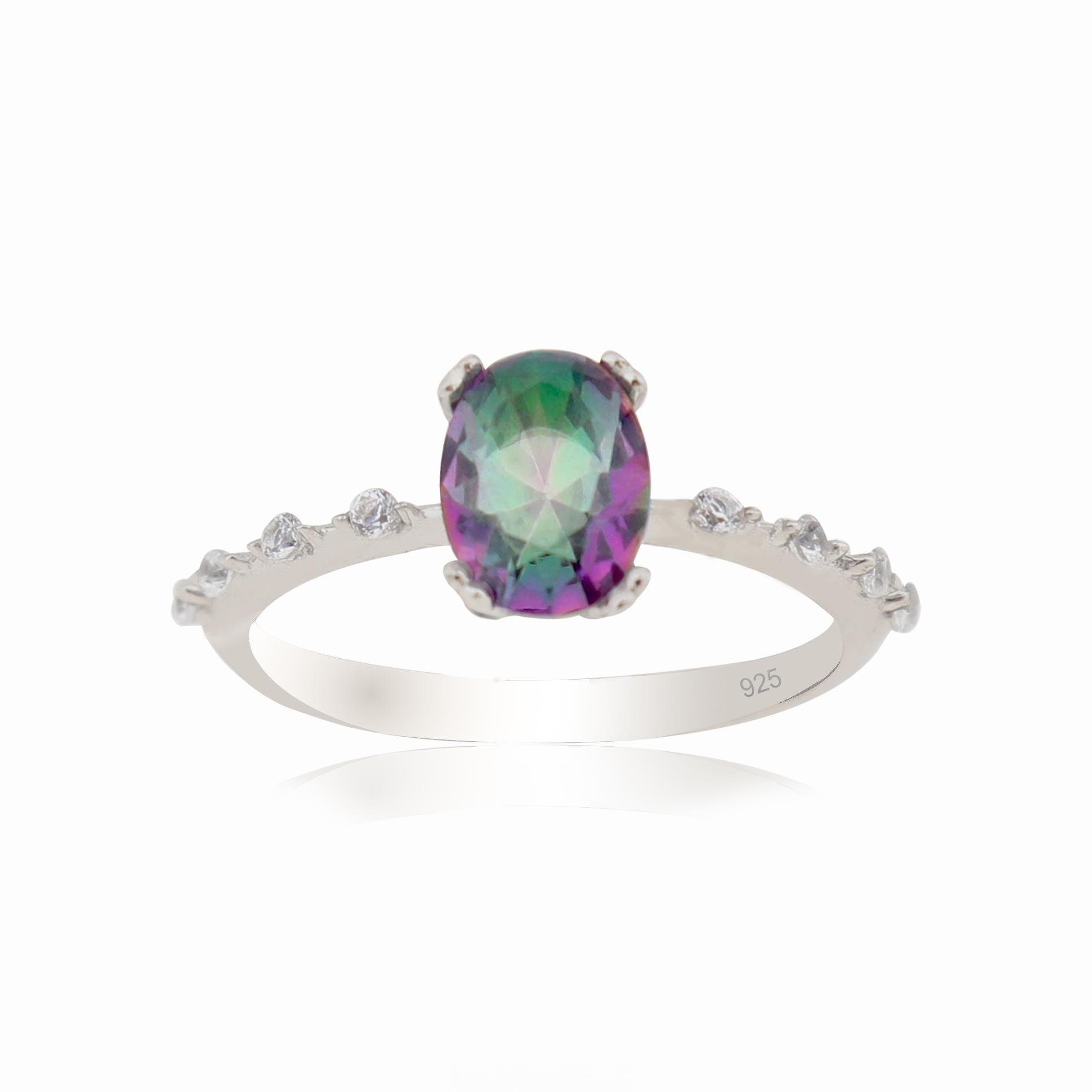 925 Ayar Gümüş Mistik Topaz Takı Seti