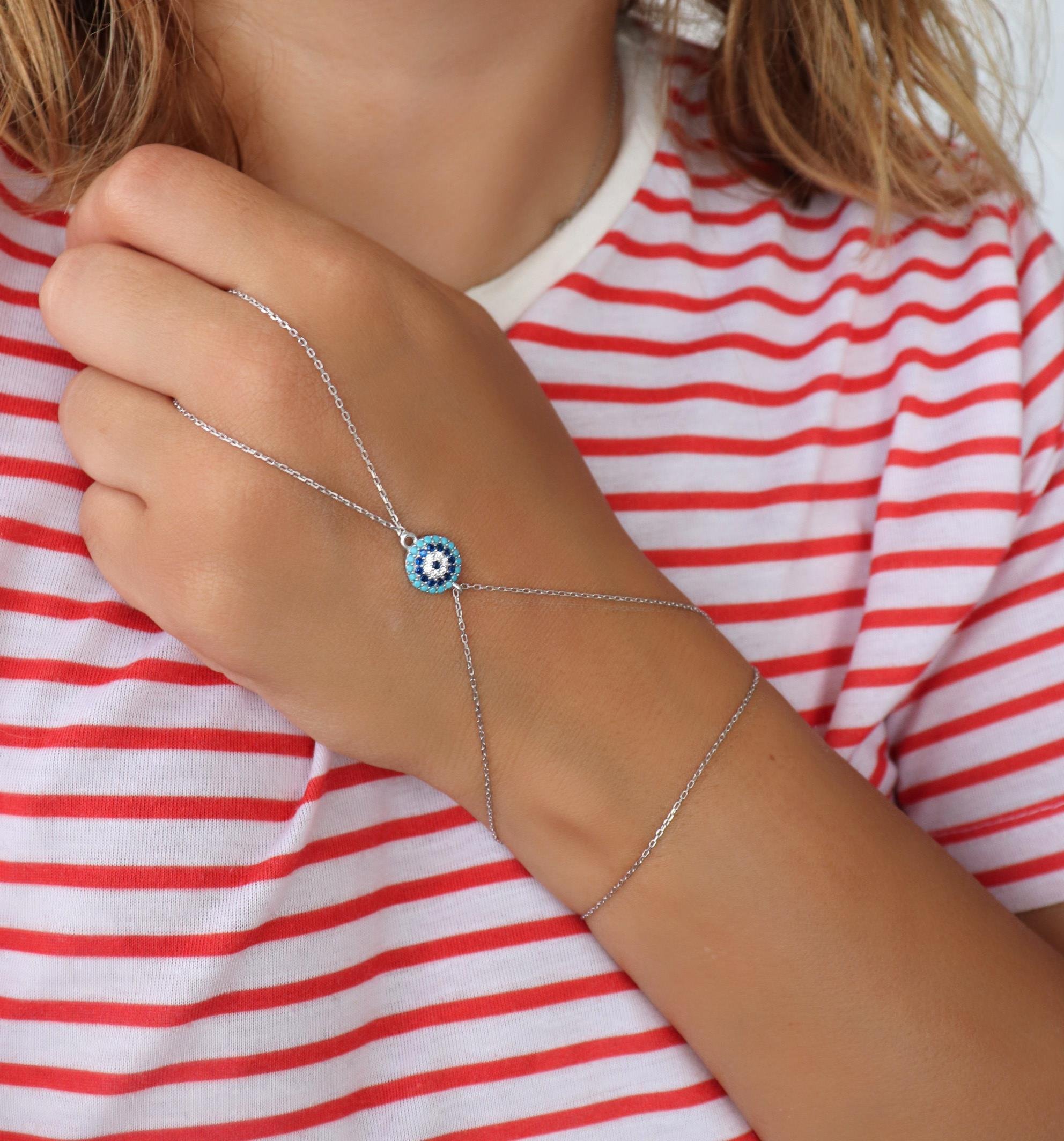 925 Ayar Gümüş Nazar Detaylı Şahmeran