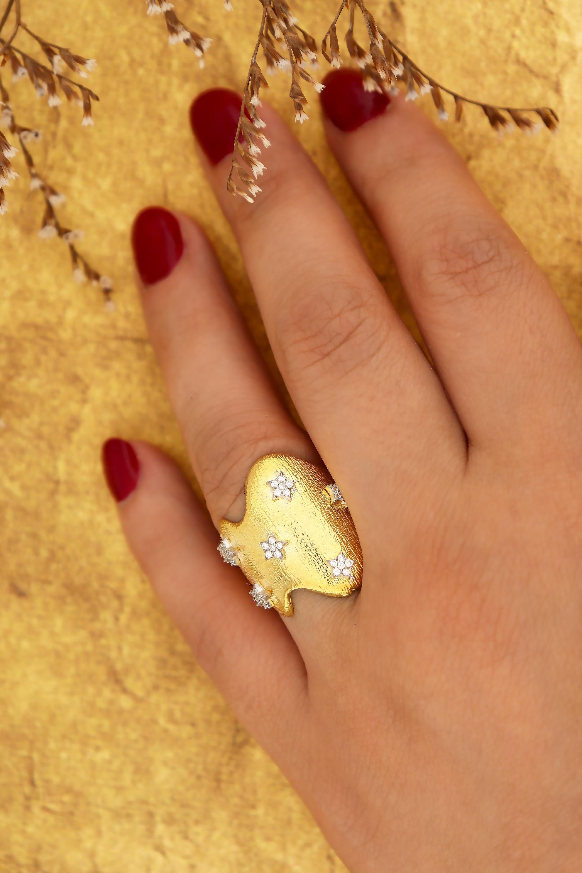 925 Ayar Gümüş Noira Yıldız Işıltısı Yüzük