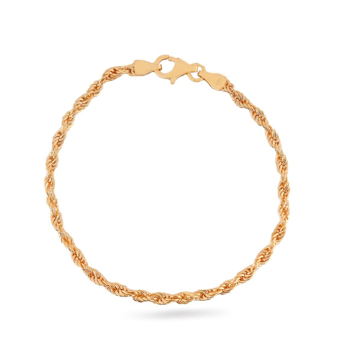 925 Ayar Gümüş Örgülü Burma Halat Zincir Bileklik