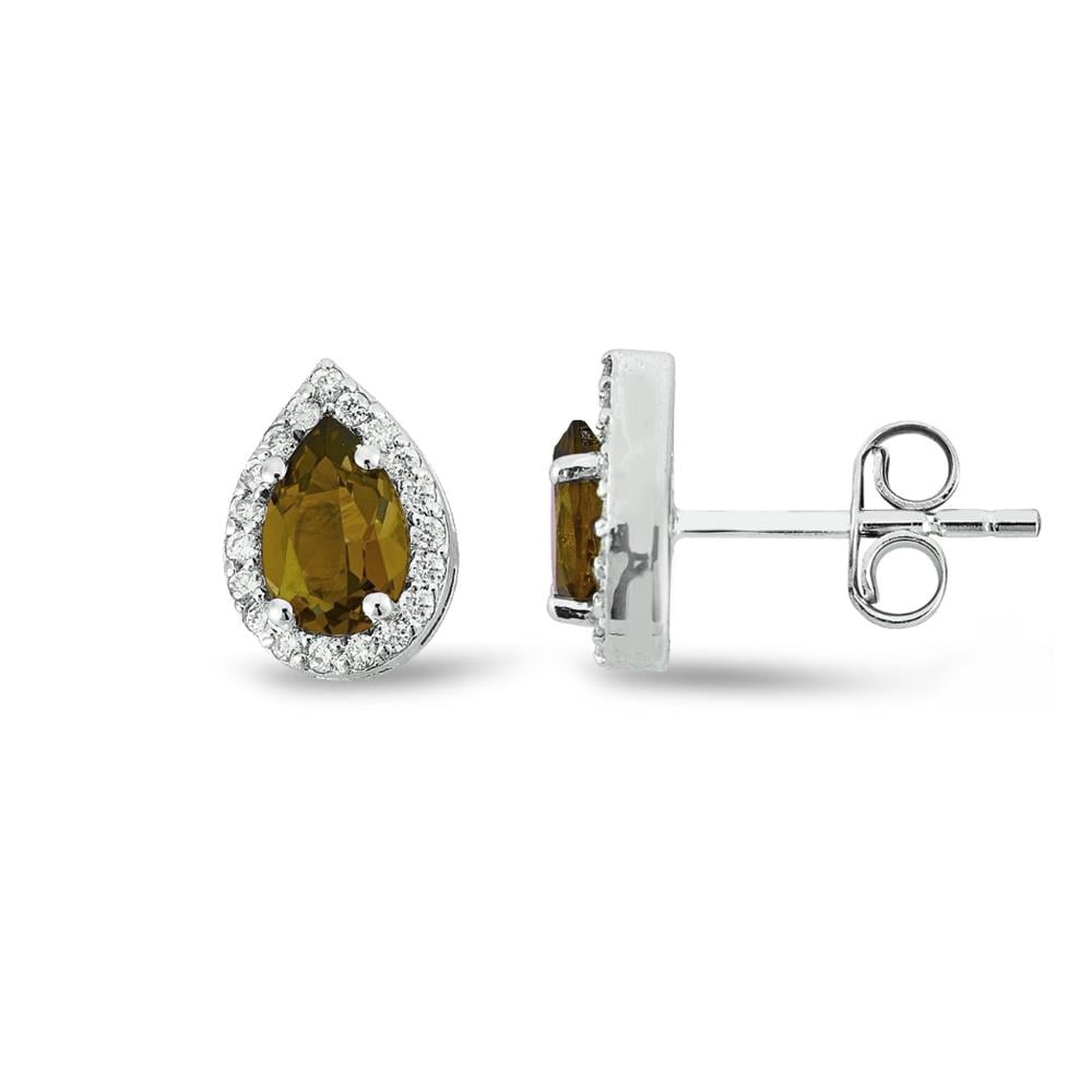 925 Ayar Gümüş Renk Değiştiren Zultanit Taşlı Damla Küpe