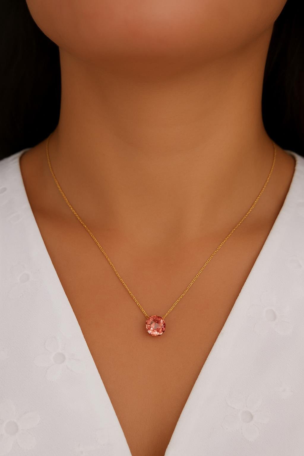 925 Ayar Gümüş Renk Değiştiren Zultanit Taşlı Kolye