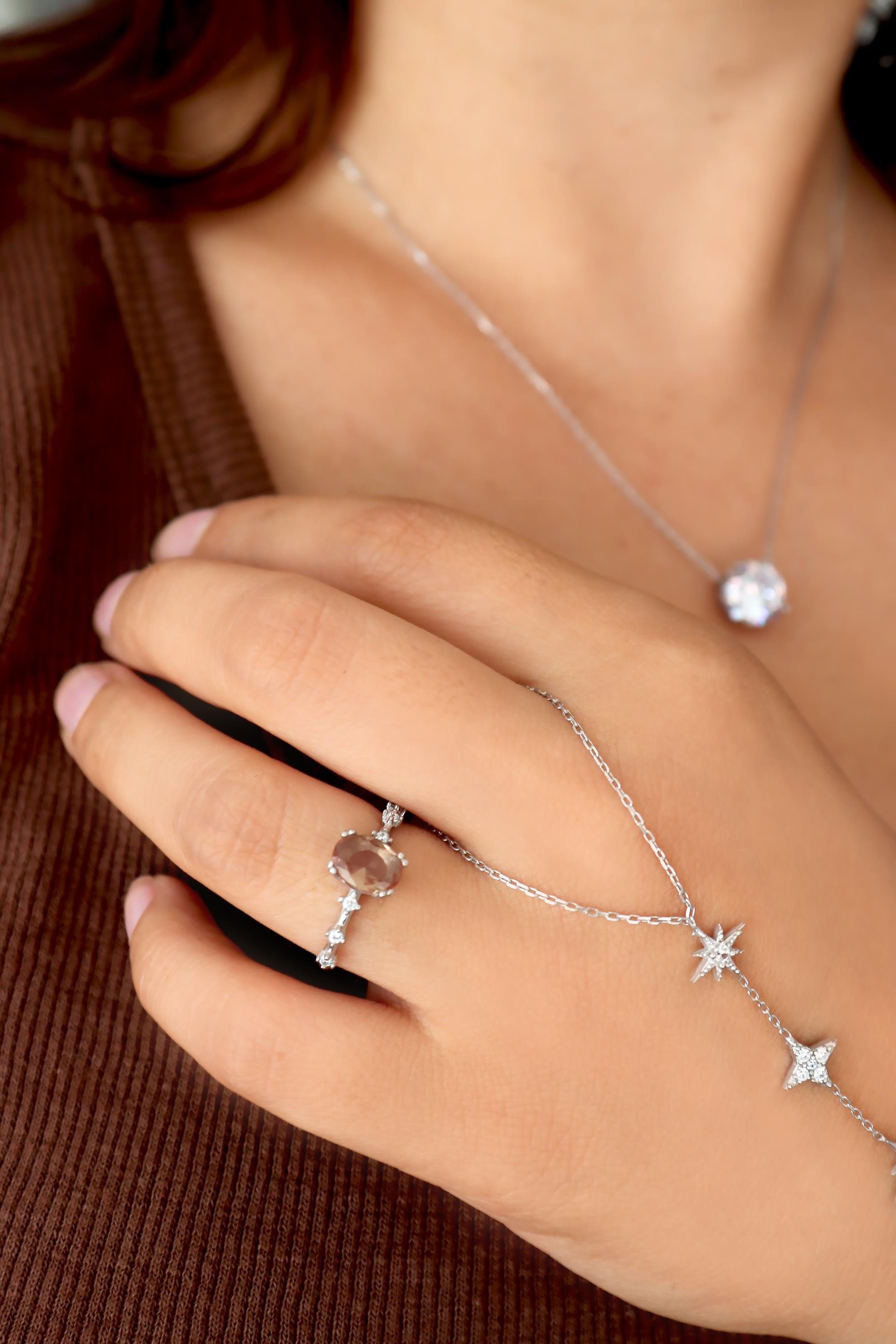 925 Ayar Gümüş Renk Değiştiren Zultanit Taşlı Vintage Yüzük