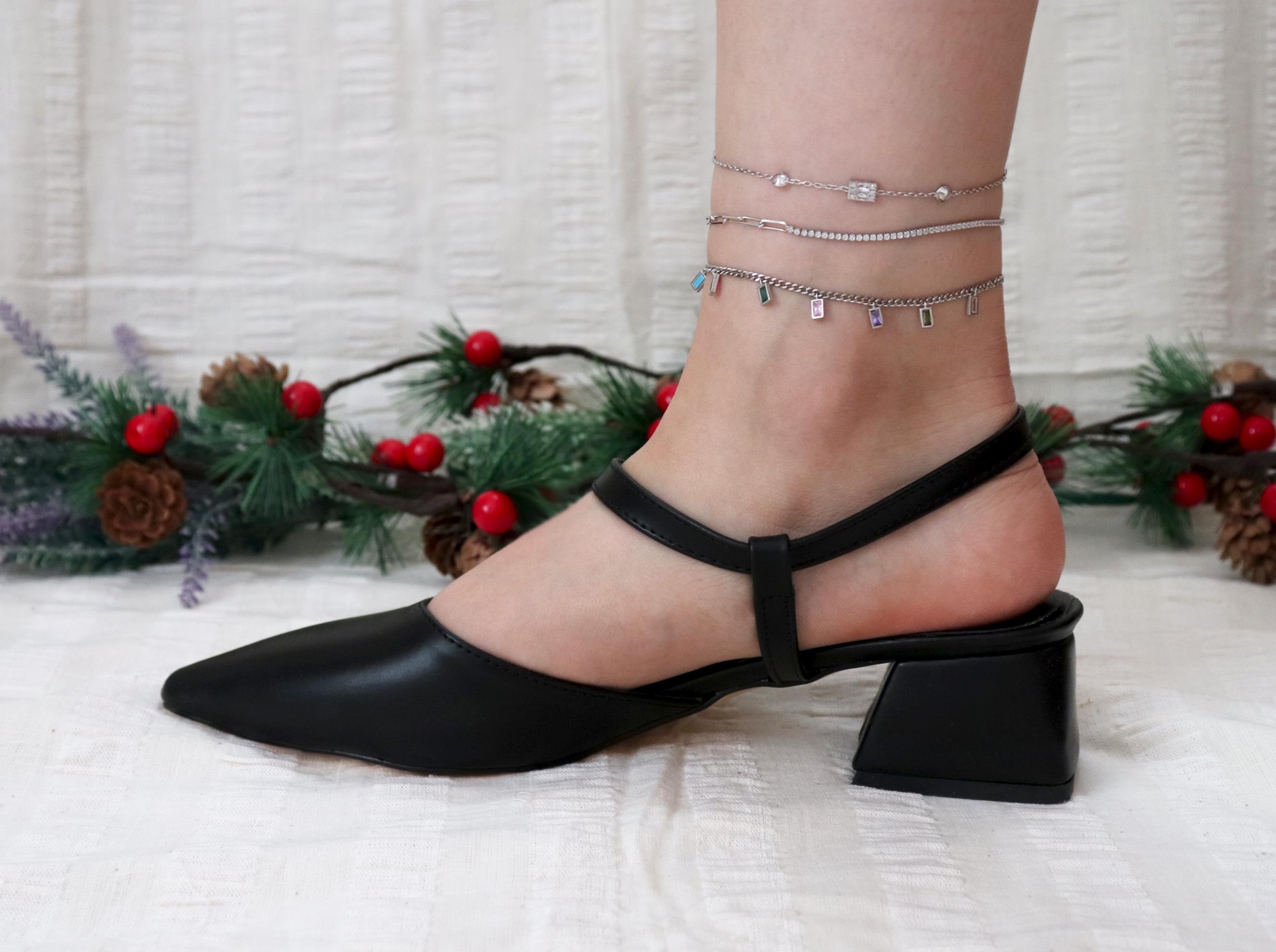 925 Ayar Gümüş Renkli Baget Taş Shakira Halhal