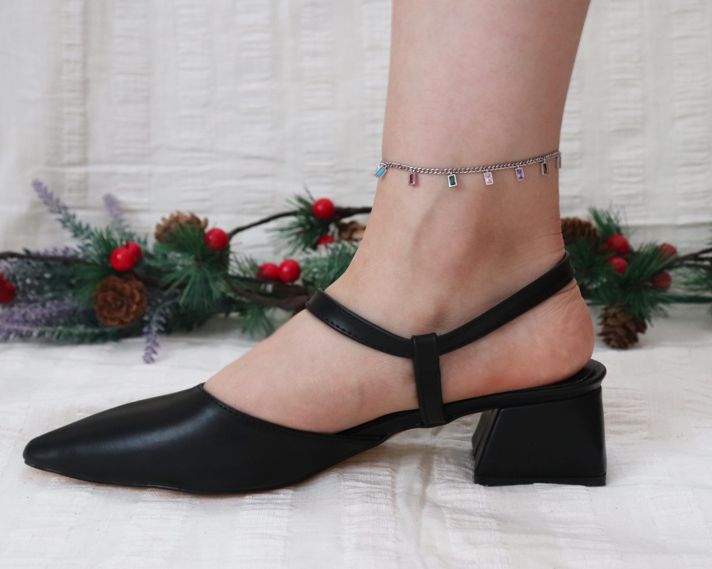 925 Ayar Gümüş Renkli Baget Taş Shakira Halhal