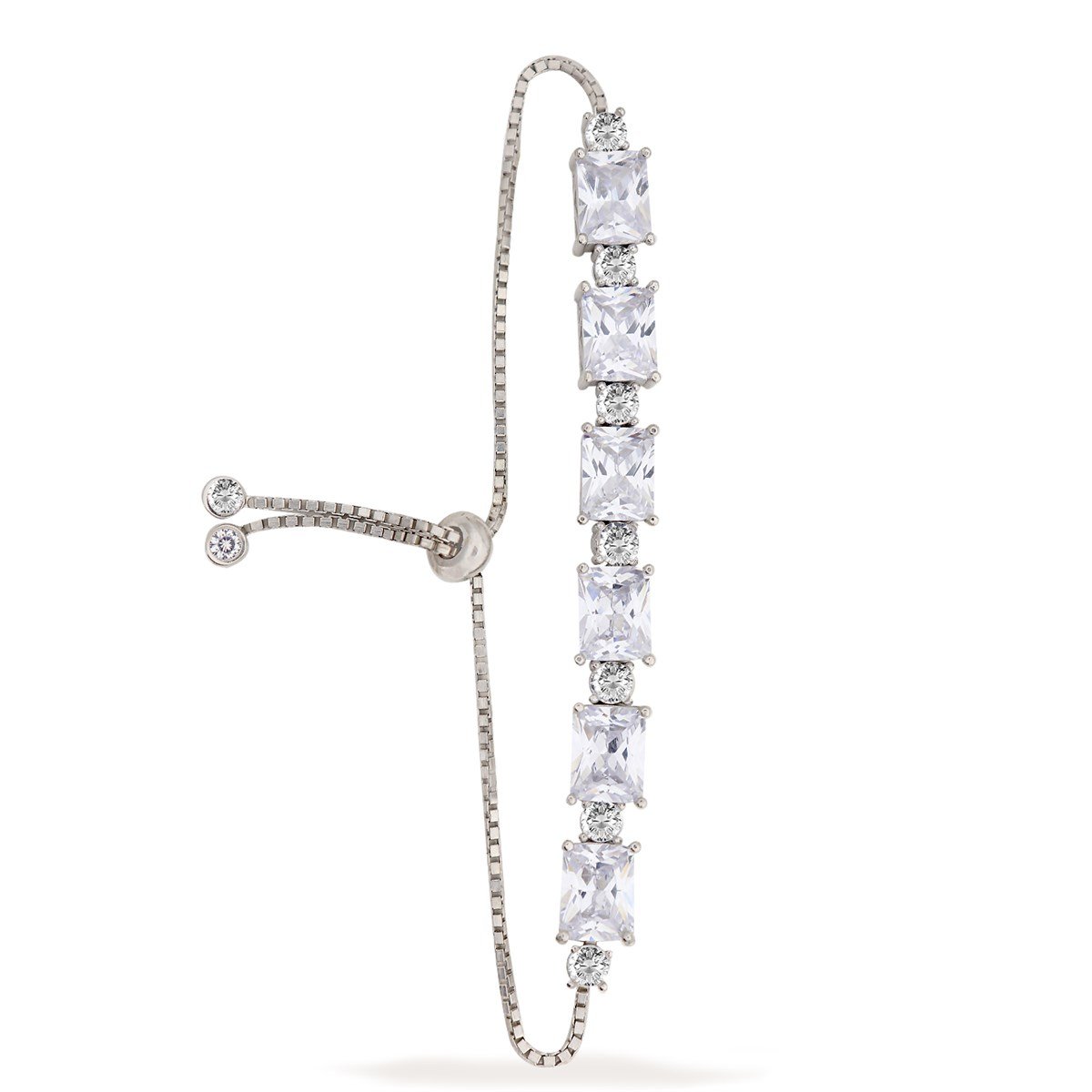 925 Ayar Gümüş Rodyum Kaplama Asansörlü Baget Bileklik