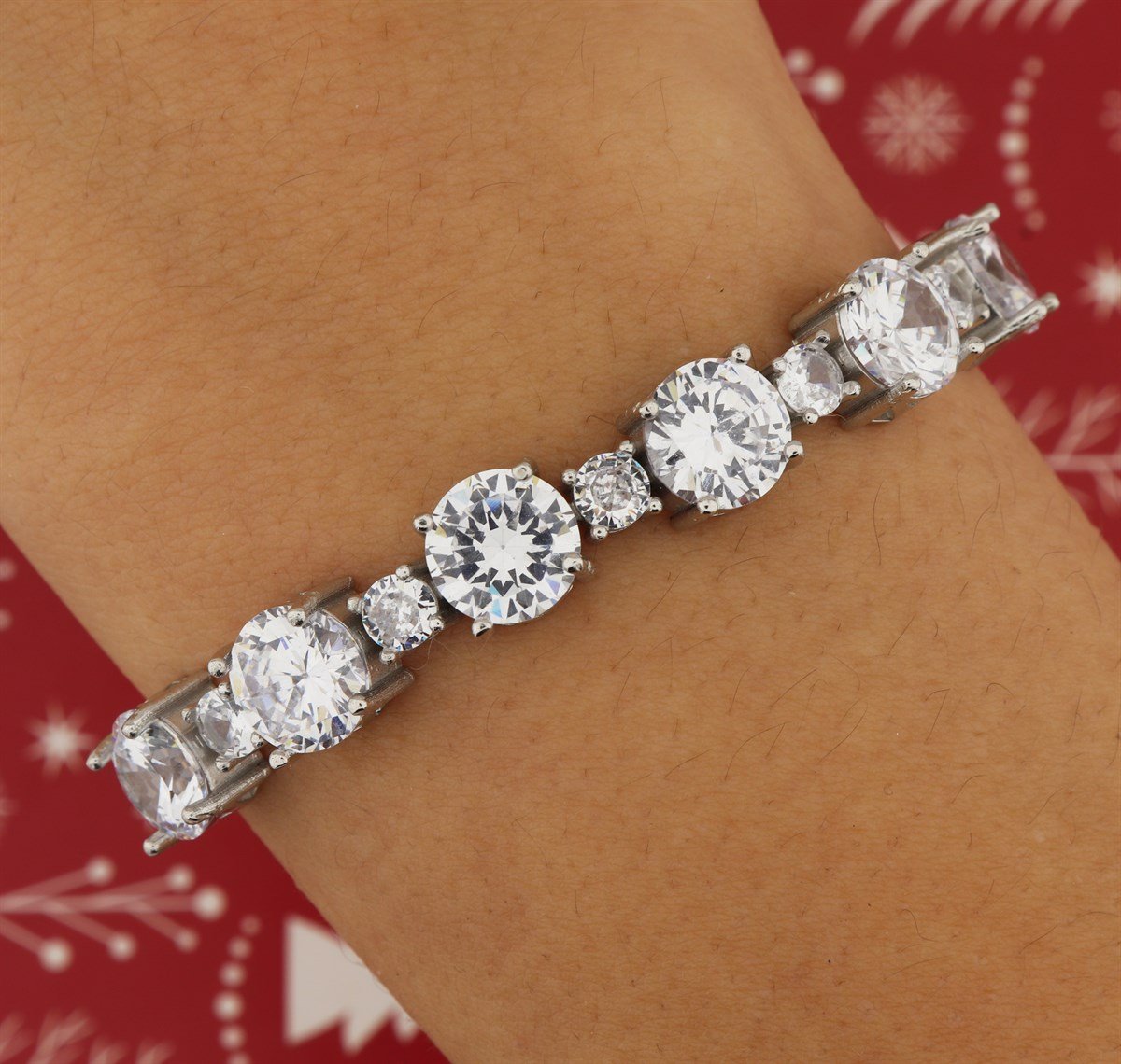 925 Ayar Gümüş Rodyum Kaplama Asansörlü Bileklik