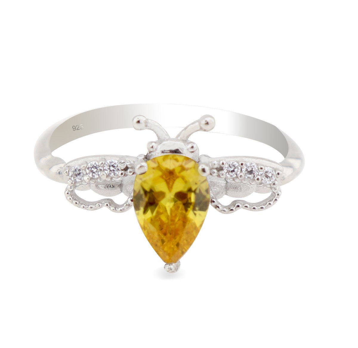 925 Ayar Gümüş Rodyumlu Arı Tasarım Takı Seti